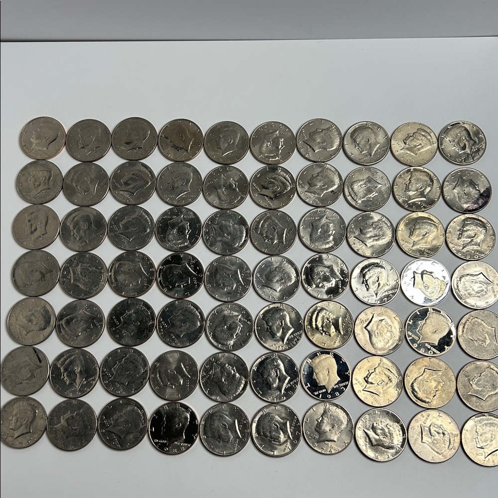 Large Estate Sale Kennedy Half Dollars Coin Lot Face Value $35 Coin Collection
